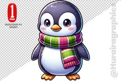 Cute Penguin Clipart - PNG File Product Image 1