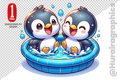 Cute Penguin Clipart - PNG File Product Image 1