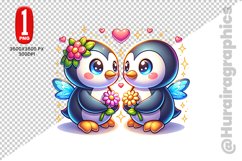 Cute Penguin Clipart - PNG File Product Image 1
