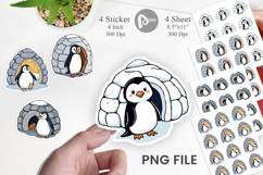 Penguin with Igloo Sticker Product Image 1