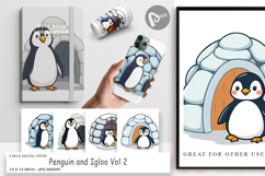 Digital Paper Penguin and Igloo Product Image 1
