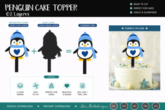 Penguin Cake Topper SVG Product Image 1