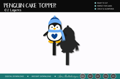 Penguin Cake Topper SVG Product Image 2