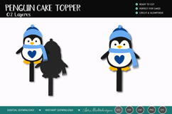 Penguin Cake Topper SVG Product Image 3