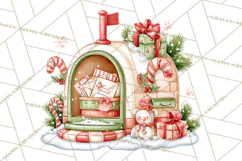 Christmas Penguin PNG Cute Kawaii Holiday Clipart Product Image 4