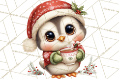 Christmas Penguin PNG Cute Kawaii Holiday Clipart Product Image 5