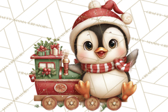 Christmas Penguin PNG Cute Kawaii Holiday Clipart Product Image 4