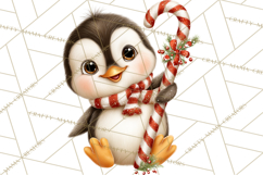 Christmas Penguin PNG Cute Kawaii Holiday Clipart Product Image 4