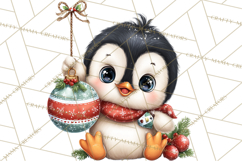 Christmas Penguin PNG Cute Kawaii Holiday Clipart Product Image 4