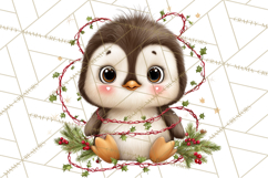 Christmas Penguin PNG Cute Kawaii Holiday Clipart Product Image 4