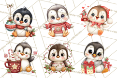 Christmas Penguin PNG Cute Kawaii Holiday Clipart Product Image 9