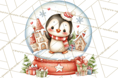 Christmas Penguin PNG Cute Kawaii Holiday Clipart Product Image 3