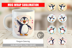 Mug Wrap Penguin Dancing Product Image 1