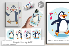 Digital Paper Penguin Dancing Product Image 1
