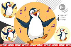 Dancing Penguin Clipart Product Image 1