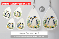 Earring Penguin Embroidery Product Image 1