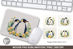 Mouse Pad Penguin Embroidery Product Image 1