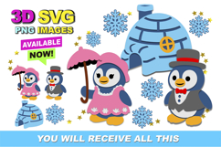 Penguin Elements 3D SVG Product Image 1