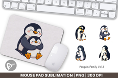 Mouse Pad Penguin Family Product Image 1