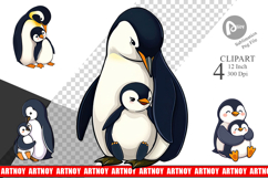 Penguin Family Love Clipart Product Image 1