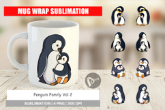 Mug Wrap Penguin Family Product Image 1