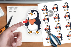 Penguin with Heart Sticker Product Image 1