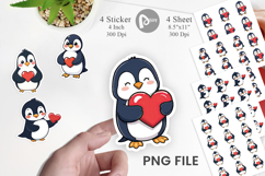 Penguin with Heart Sticker Product Image 1