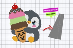Cute Penguin Ice Cream Kawaii 3D SVG Product Image 4