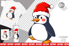 Santa Penguin Clipart Product Image 1