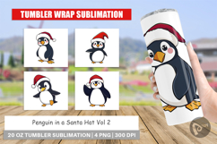 Tumbler Penguin in a Santa Hat Product Image 1