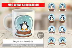 Mug Wrap Penguin in a Snow Globe Product Image 1