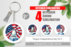 Keychain Penguin 4th of July Product Image 1