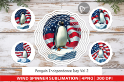 Wind Spinner Penguin 4th of July Product Image 1