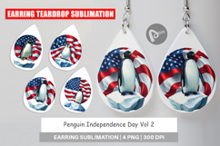 Earring Penguin 4th of July Product Image 1