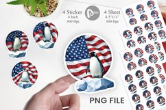 Penguin 4th of July Sticker Product Image 1