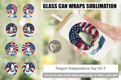 Glass Can Penguin 4th of July Product Image 1