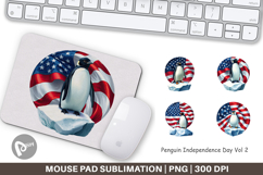 Mouse Pad Penguin 4th of July Product Image 1