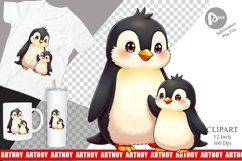 Penguin Mother&#039;s Day Clipart Product Image 1