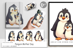 Digital Paper Penguin Mother&#039;s Day Product Image 1