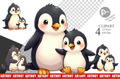 Penguin Mother&#039;s Day Clipart Product Image 1