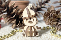 Penguin Christmas Ornament - Laser Cut File, 3d plywood plan Product Image 6