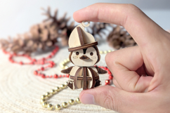 Penguin Christmas Ornament - Laser Cut File, 3d plywood plan Product Image 2