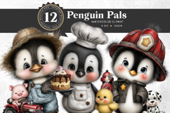 Baby Penguin Pals in Jobs Clipart Set Product Image 1