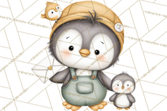 Penguin Post Office Clipart PNG, Cute Mail Carrier Clip Art Product Image 2