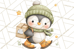Penguin Post Office Clipart PNG, Cute Mail Carrier Clip Art Product Image 5