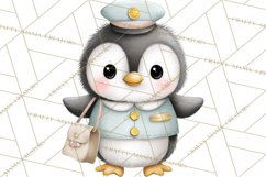 Penguin Post Office Clipart PNG, Cute Mail Carrier Clip Art Product Image 3
