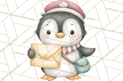 Penguin Post Office Clipart PNG, Cute Mail Carrier Clip Art Product Image 5