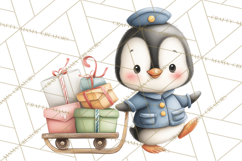 Penguin Post Office Clipart PNG, Cute Mail Carrier Clip Art Product Image 3