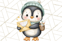 Penguin Post Office Clipart PNG, Cute Mail Carrier Clip Art Product Image 5
