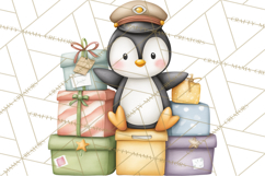 Penguin Post Office Clipart PNG, Cute Mail Carrier Clip Art Product Image 3